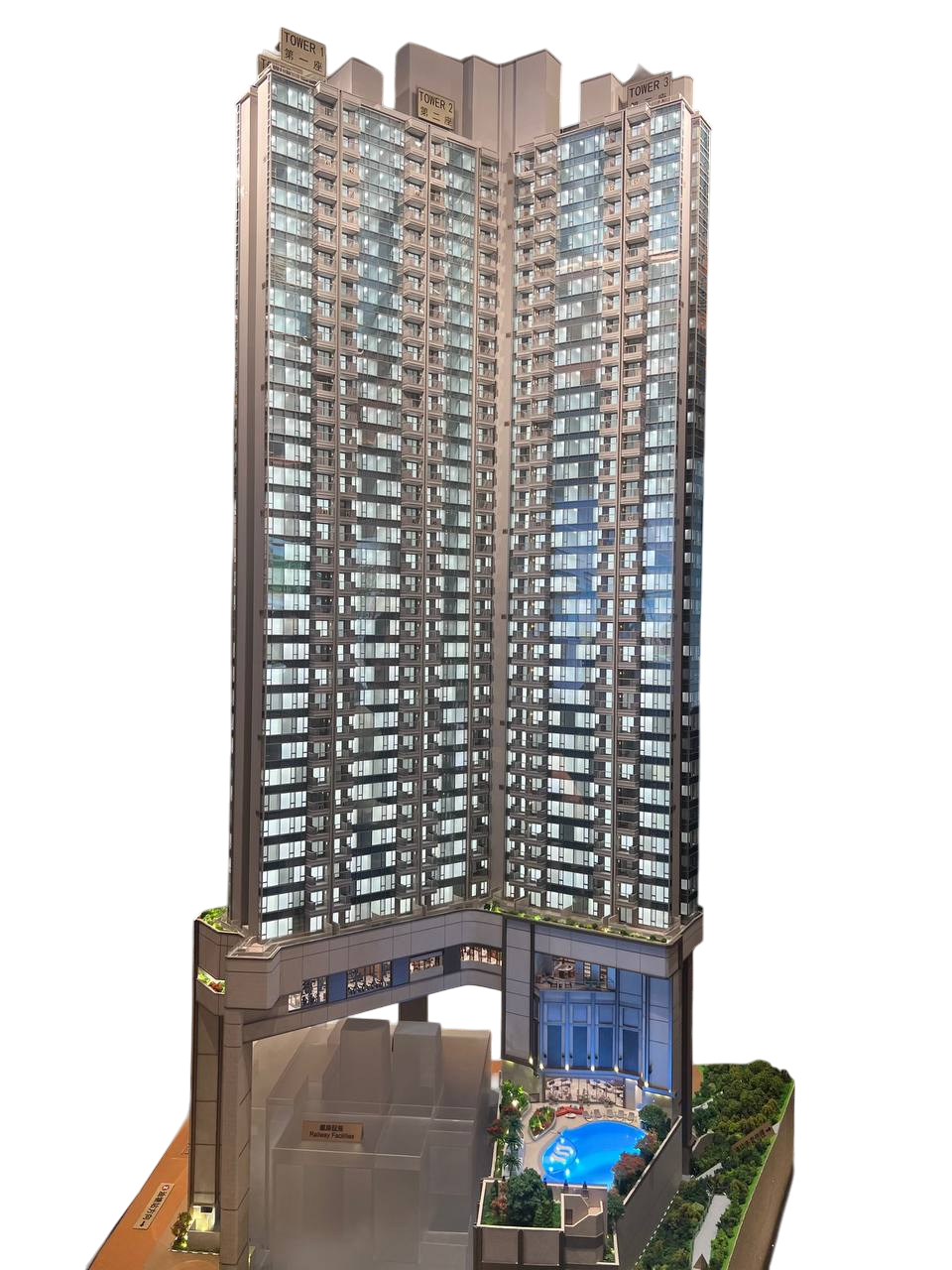柏景峰建築模型透明樓體圖